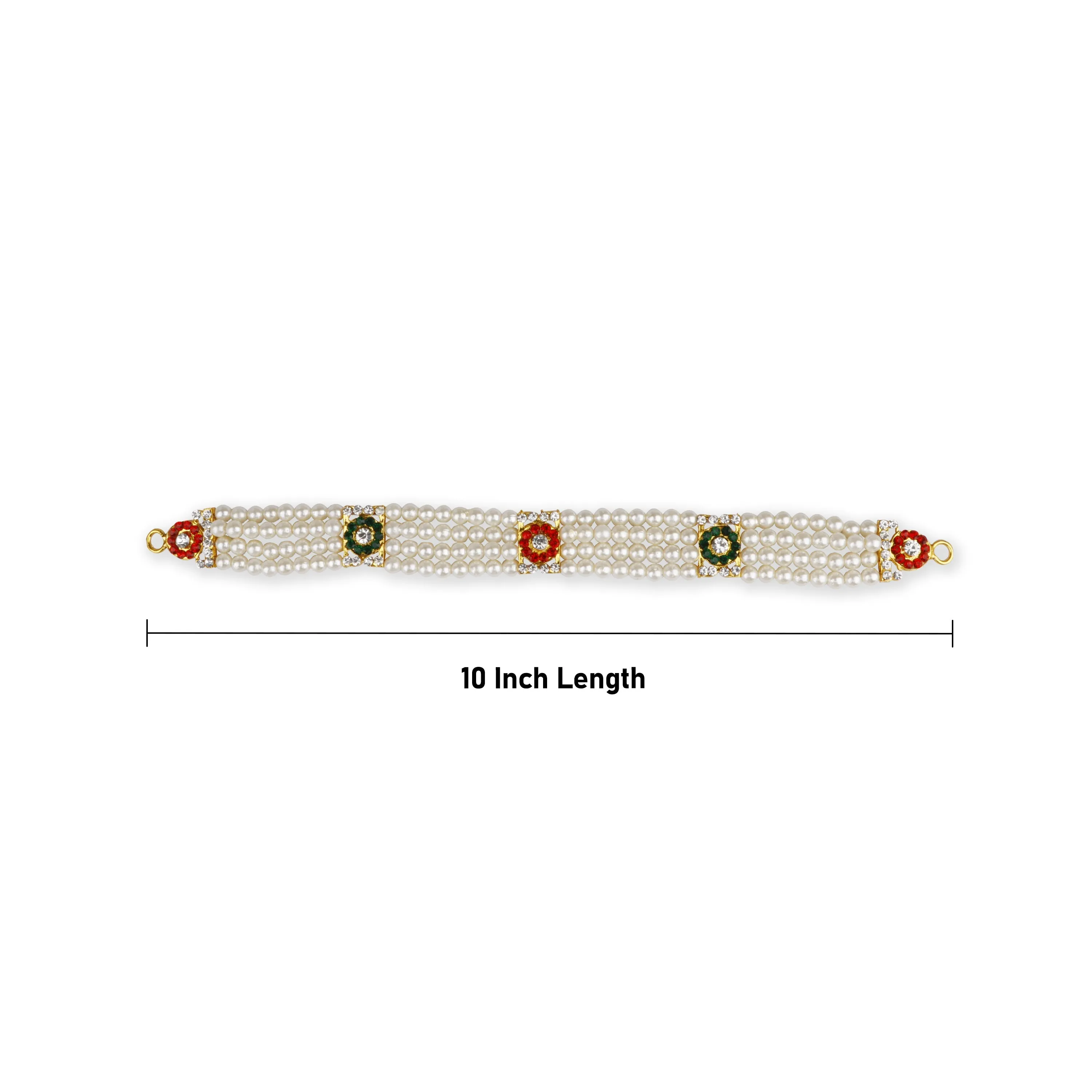 Moti Belt - 10 Inches | Waist Belt/ Deity Jewellery/ Ottiyanam for Deity