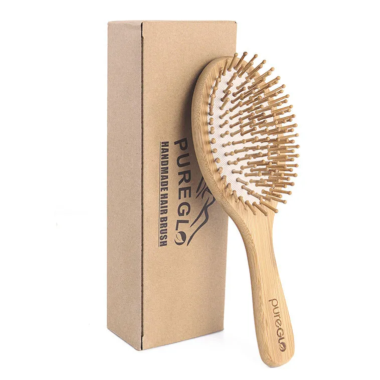 Natural Bamboo Paddle Hair Brush Oval