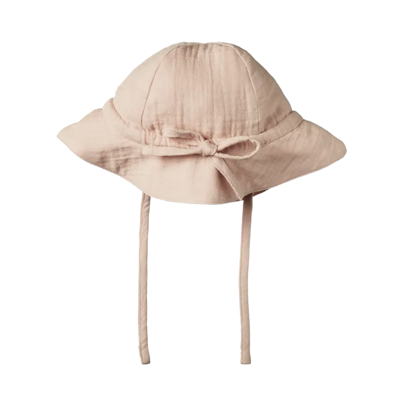 Nature Baby - Crinkle Muslin Sunhat - Rose Dust Crinkle