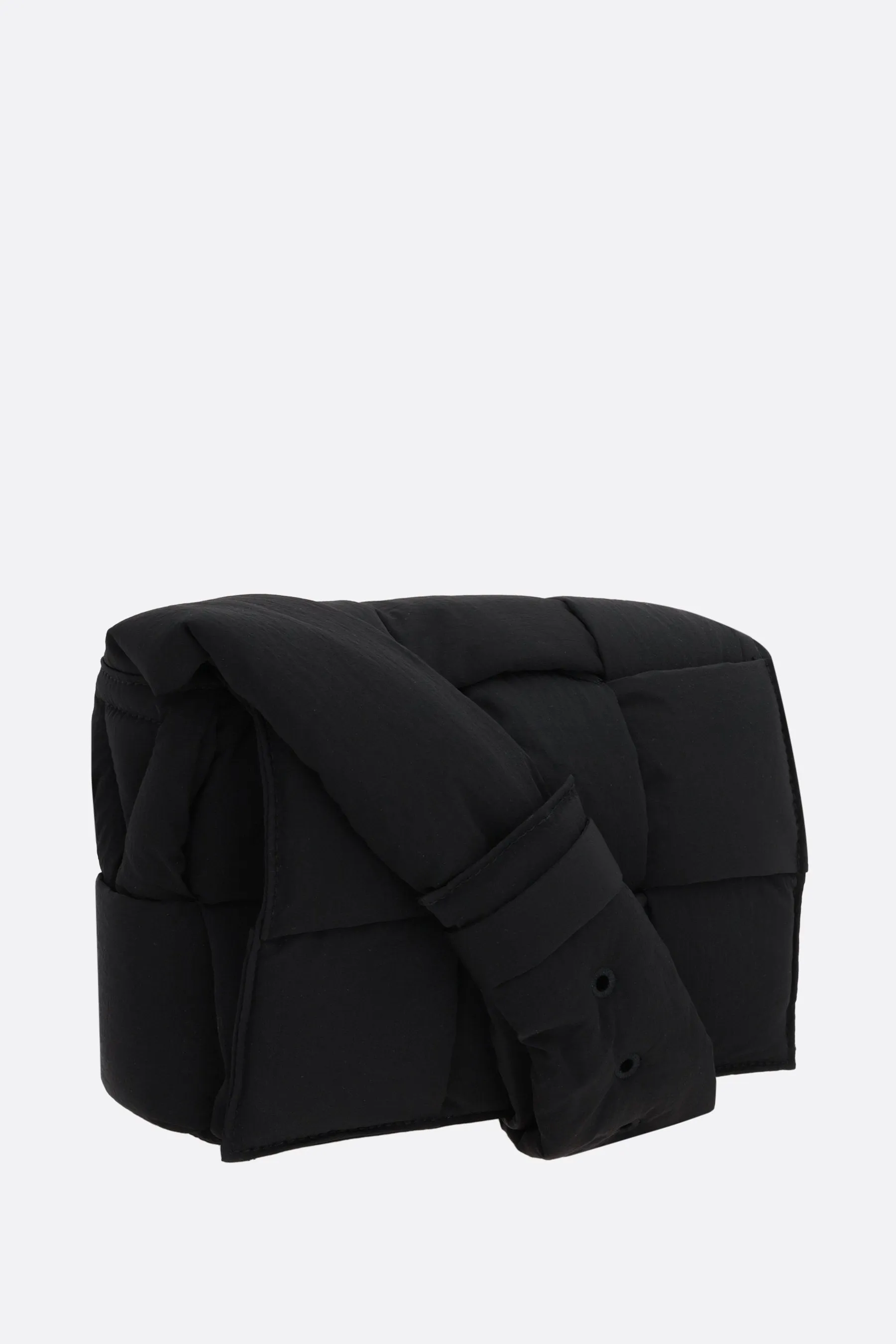 Padded Intrecciato Nylon Crossbody Bag