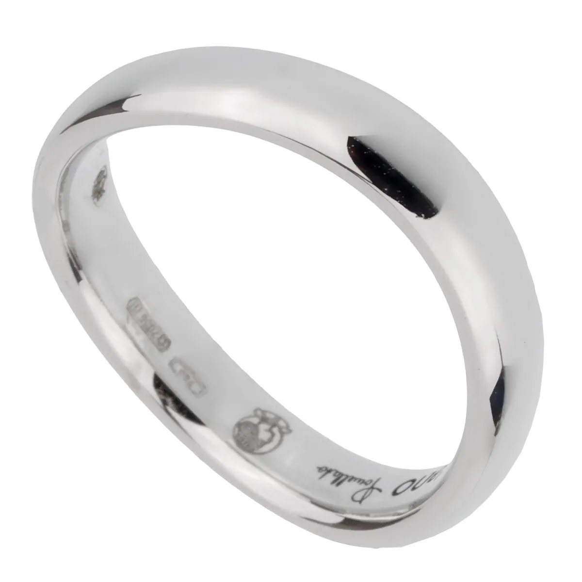 Pomellato White Gold Wave Band Ring Sz 5 1/4