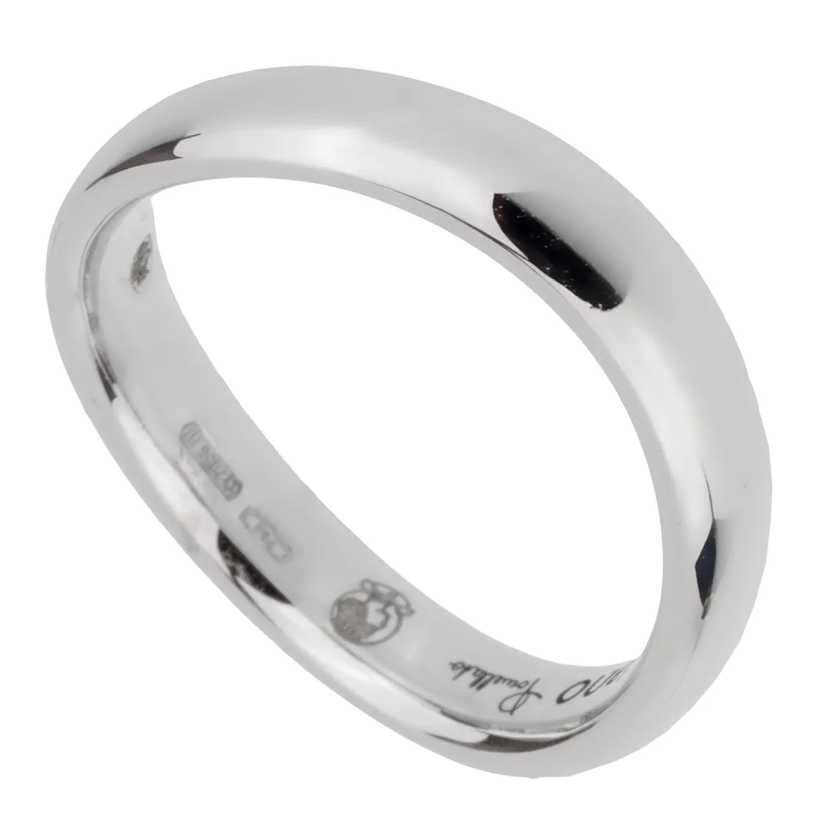 Pomellato White Gold Wave Band Ring Sz 5 1/4