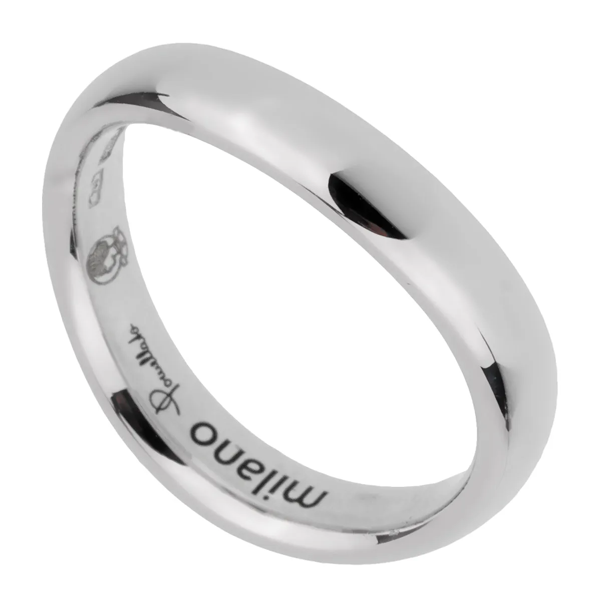 Pomellato White Gold Wave Band Ring Sz 5 1/4
