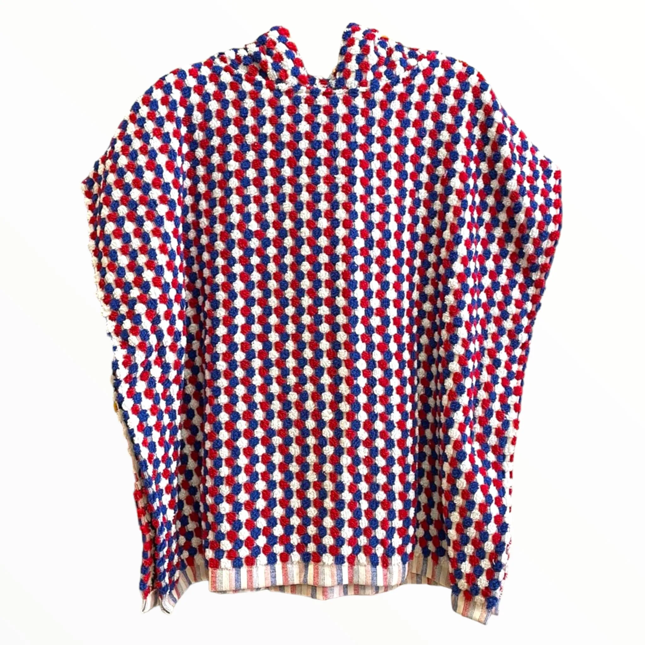 Pompom Turkish Terry Towel Kids Poncho