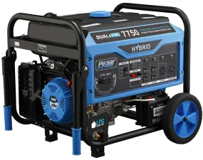 Pulsar PG7750B/7500B Dual Fuel Generator, 8.3 A, 12/240 VAC, Gasoline, 13 hr Run Time, Electric, Recoil Start :EA: QUANTITY: 1