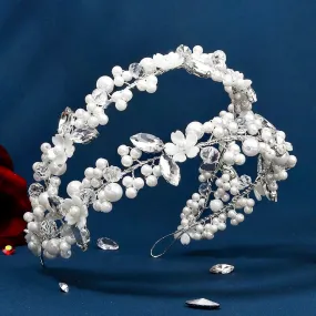 "Nikko" - Pearl and Crystal Bridal Double Headband