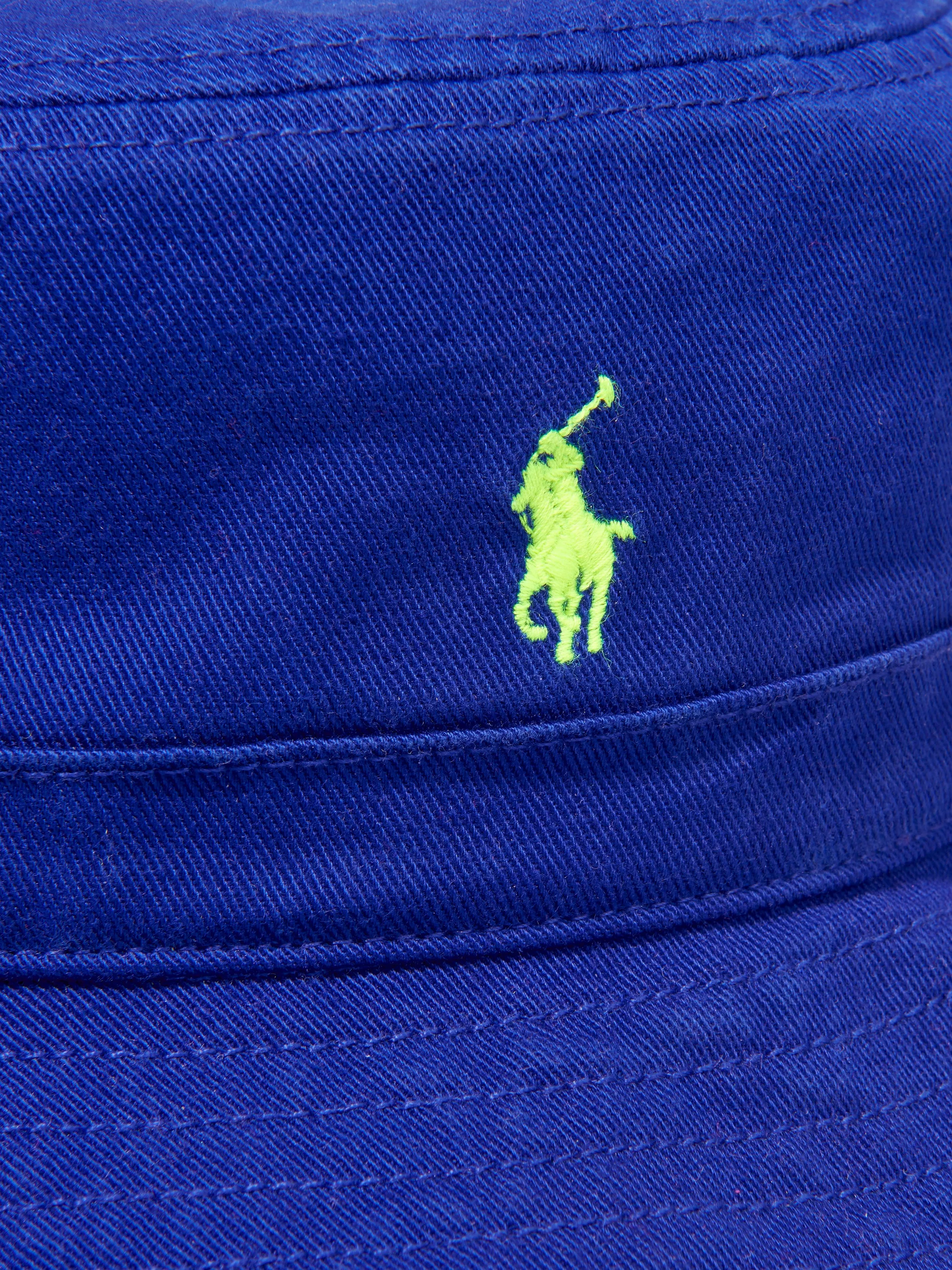 Ralph Lauren Boys Logo Bucket Hat in Blue