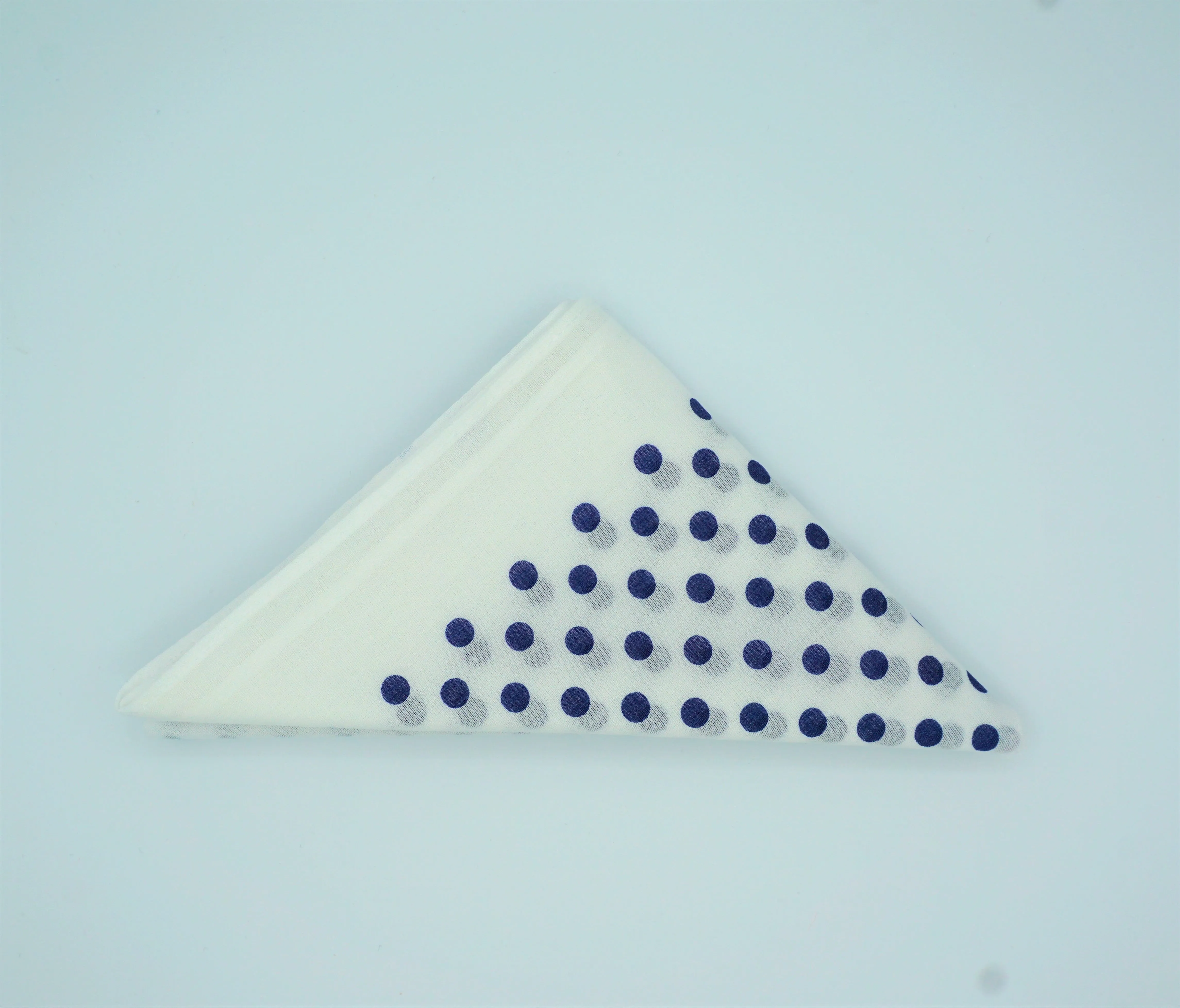 Regent - Cotton Hanky - Bandana - White with Blue Spot