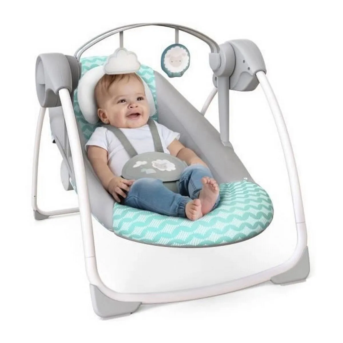 Rocking Chair Ingenuity Easy-Fold Portable Swing - Goji Blue