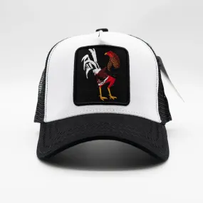Rooster Black/White Trucker Hat