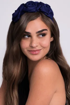 Satin Rose Crown Headband