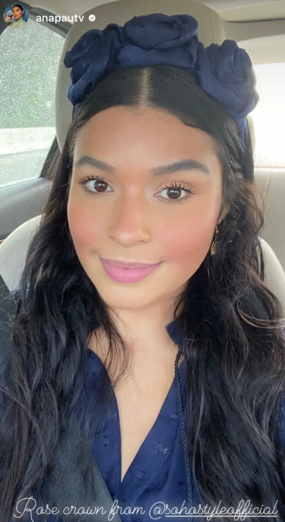 Satin Rose Crown Headband
