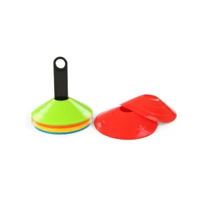 (Set of 15) Training Pylons Sport Field Marking Cones with Holder - Colorful
