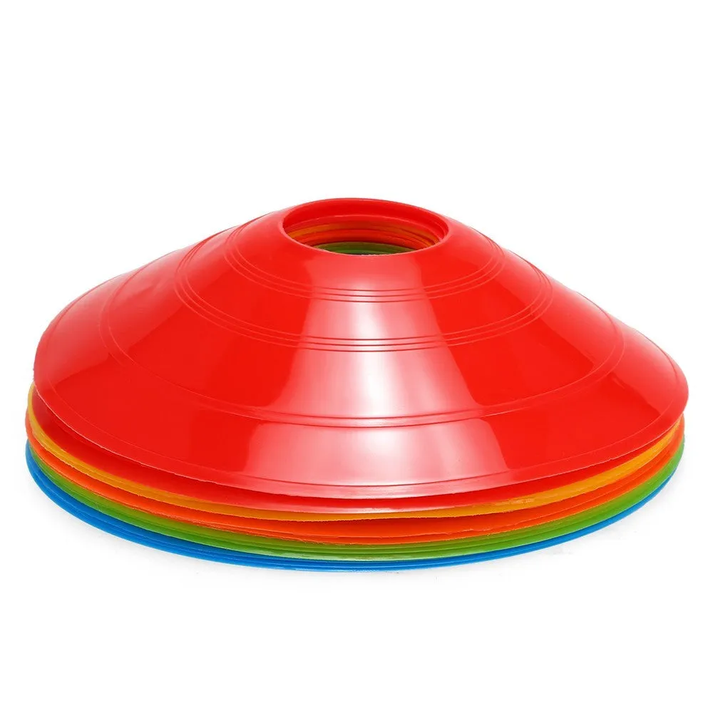 (Set of 15) Training Pylons Sport Field Marking Cones with Holder - Colorful