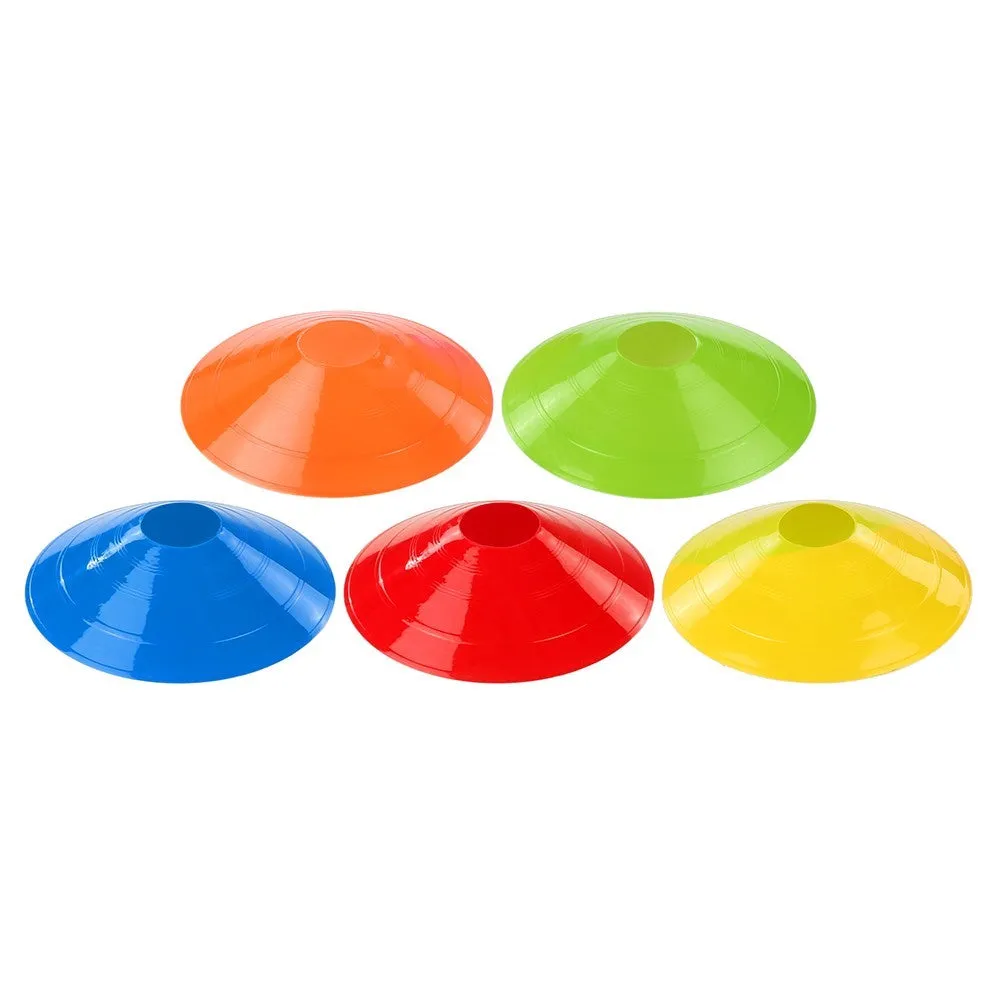 (Set of 15) Training Pylons Sport Field Marking Cones with Holder - Colorful
