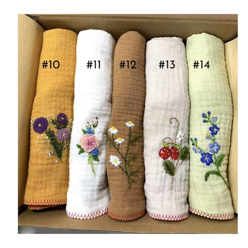 Set Organic Muslin Handkerchief, Baby Face Towel