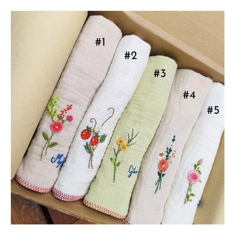 Set Organic Muslin Handkerchief, Baby Face Towel