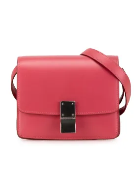 Small Calfskin Classic Box Crossbody Bag with Interior Slip and Zip Pockets