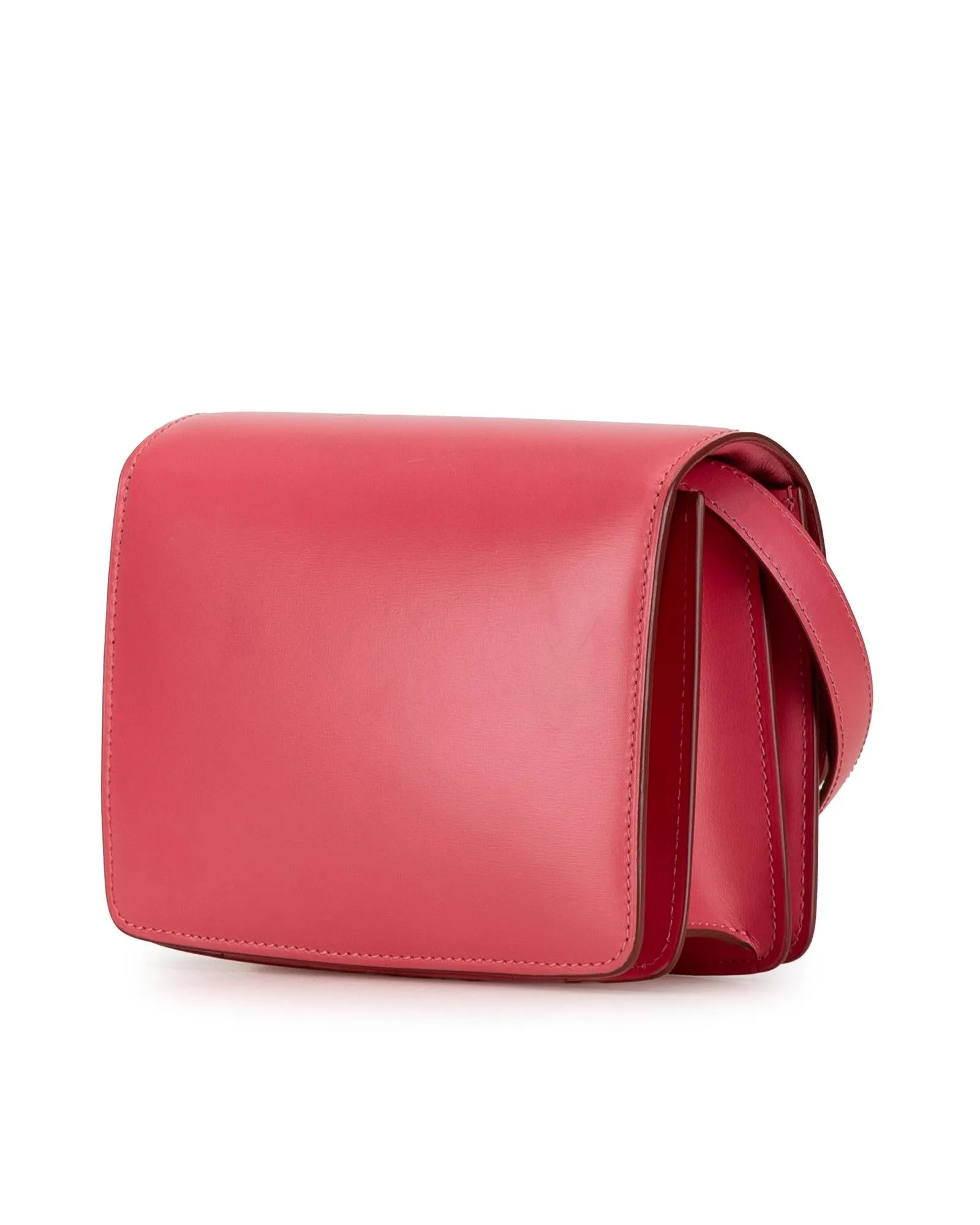 Small Calfskin Classic Box Crossbody Bag with Interior Slip and Zip Pockets