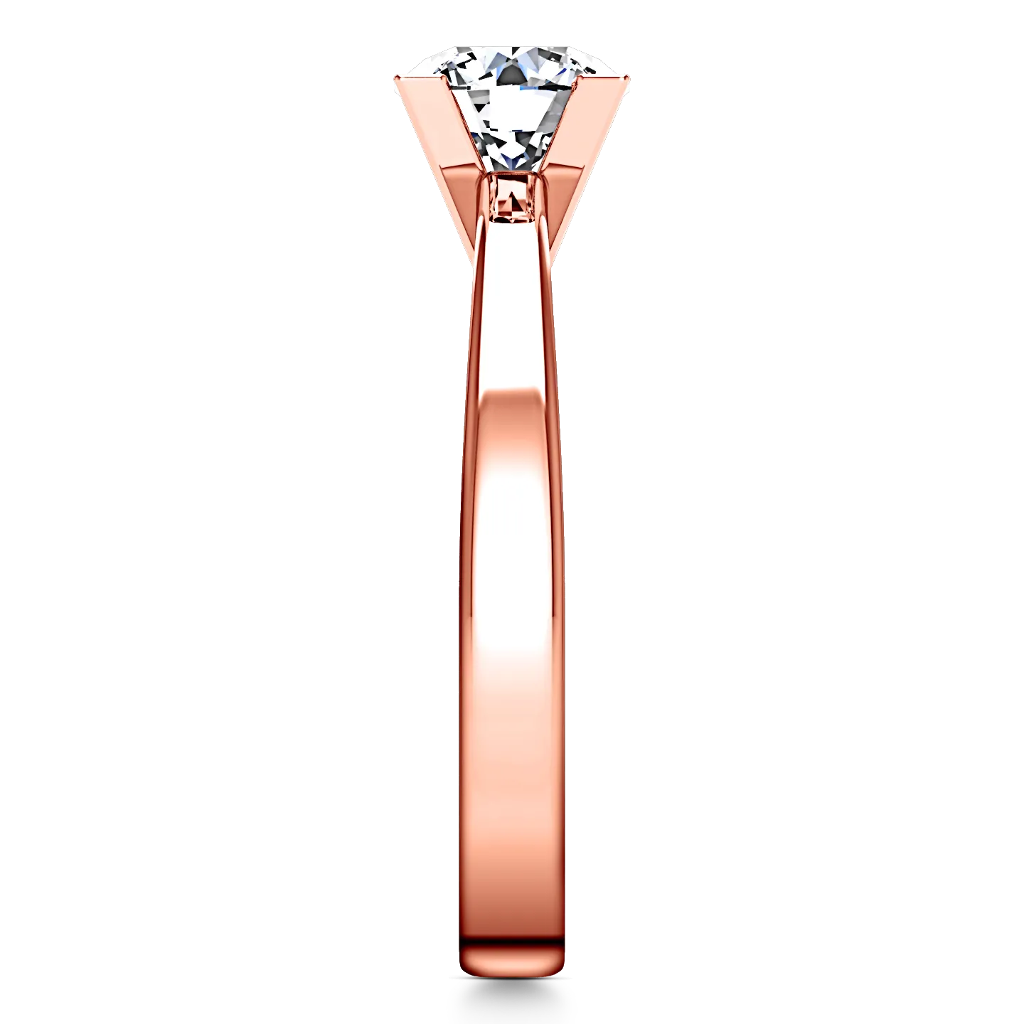 Solitaire Engagement Ring Icon 14K Rose Gold