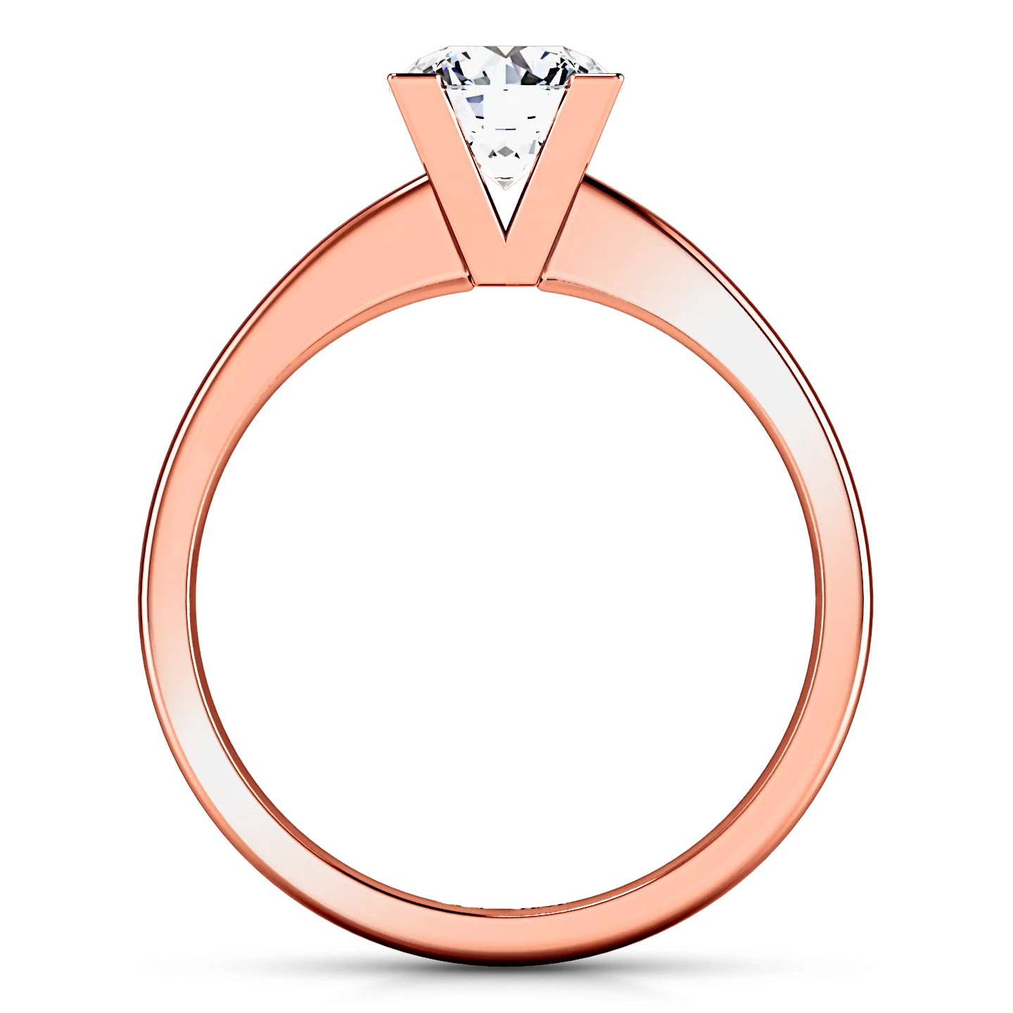 Solitaire Engagement Ring Icon 14K Rose Gold