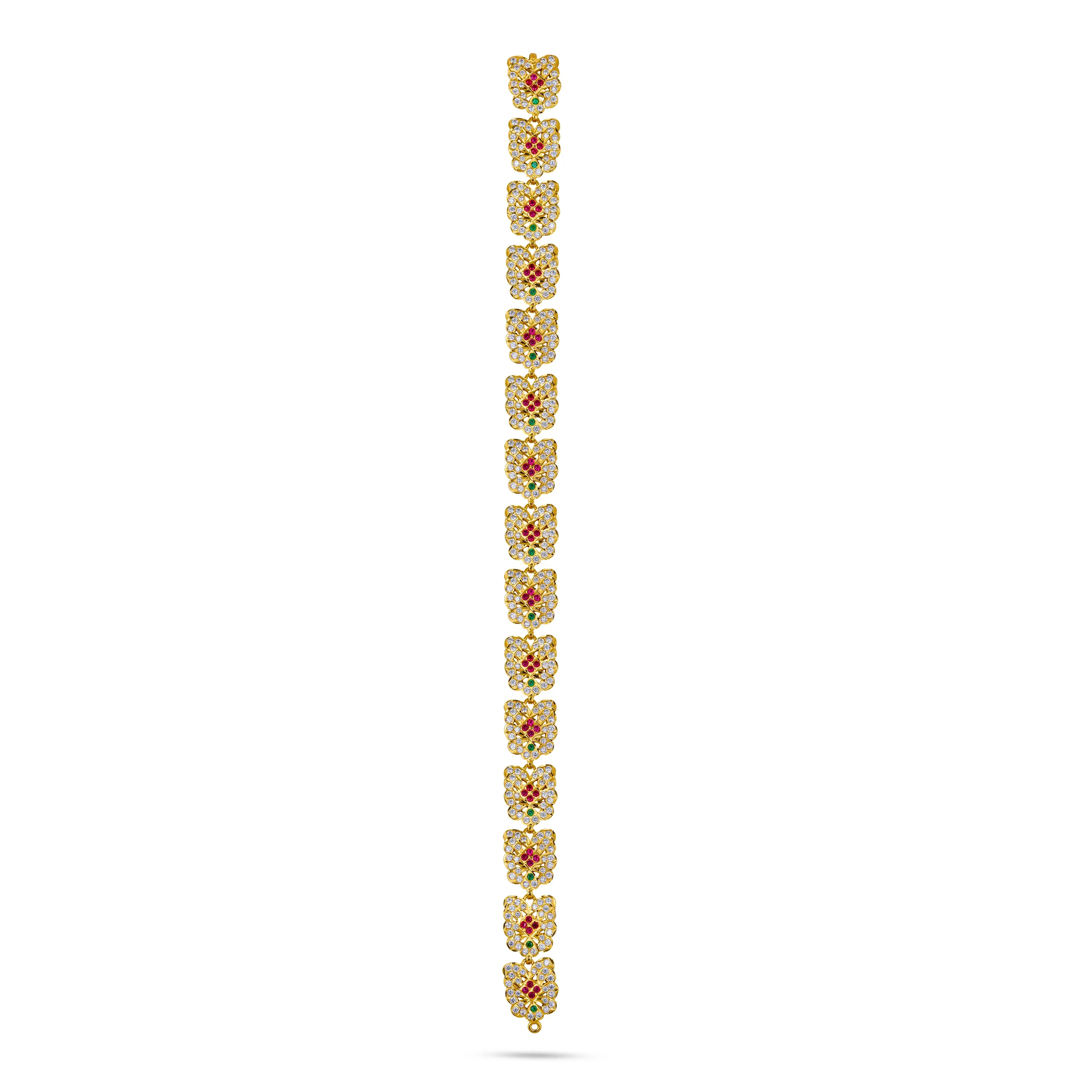 Stone Belt - 17 Inch | Waist Belt/ Multicolour Stone Jewelry/ Jewellery for Deity