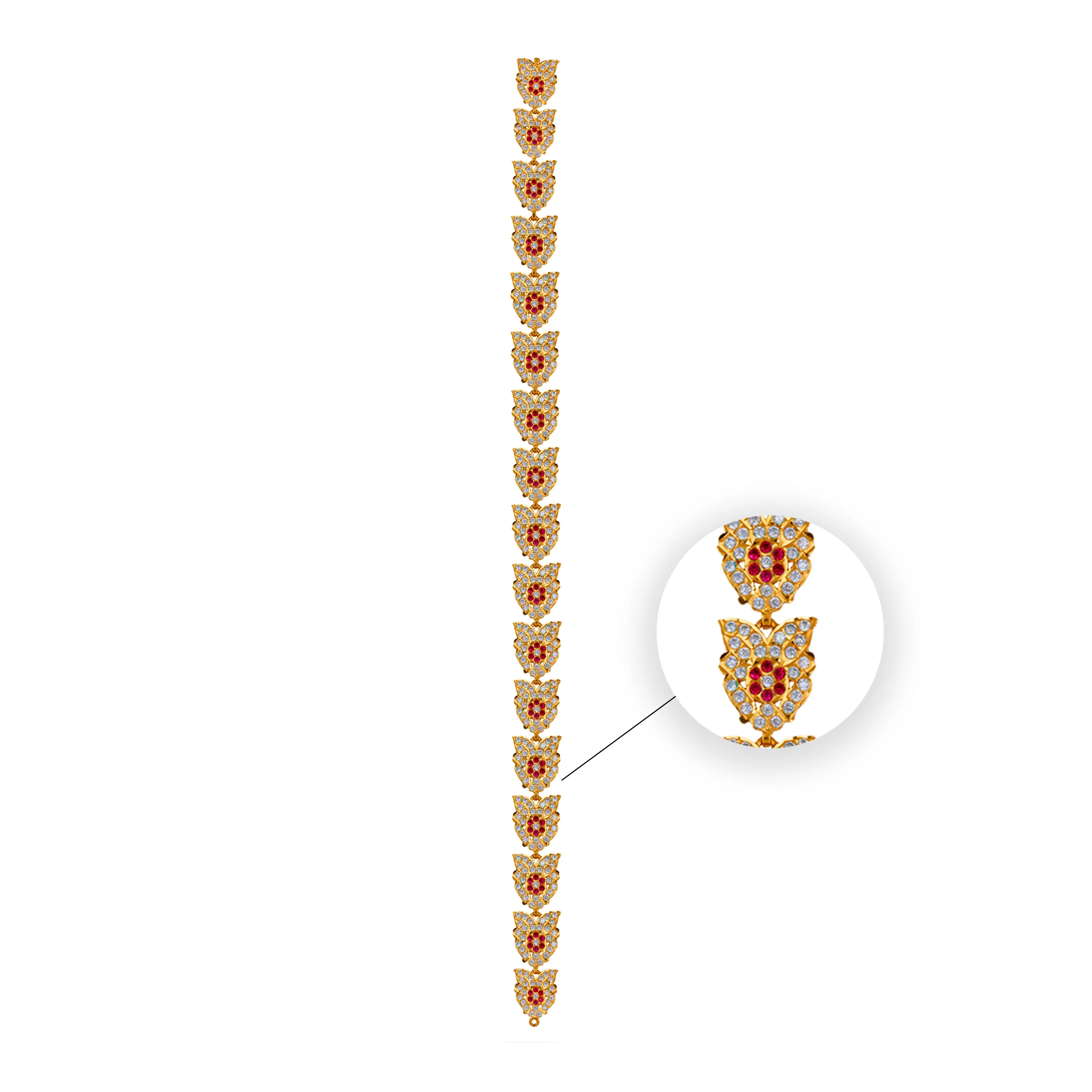 Stone Belt - 19 Inch | Waist Belt/ Multicolour Stone Jewelry/ Jewellery for Deity
