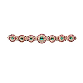 Stone Belt - 2.5 x 16 Inch | Waist Belt/ Hip Belt/ God Ornament/ Multicolour Stone Jewellery for Deity