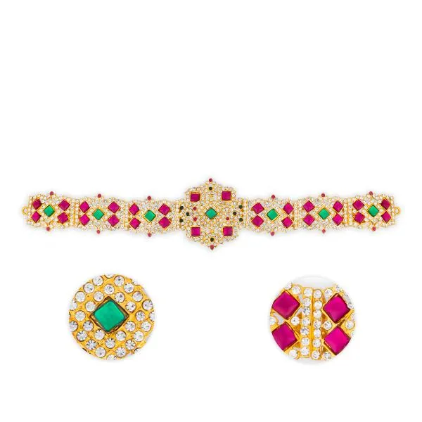 Stone Hip Belt - 11 Inch | Ottiyanam/ Waist Belt/ Stone Belt for Deity