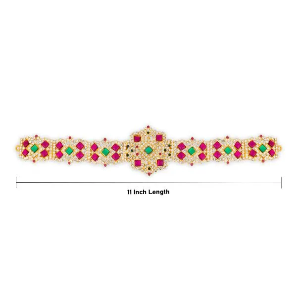 Stone Hip Belt - 11 Inch | Ottiyanam/ Waist Belt/ Stone Belt for Deity