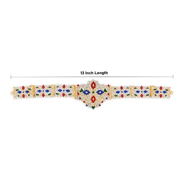 Stone Hip Belt - 13 Inch | Ottiyanam/ Waist Belt/ Stone Belt for Deity