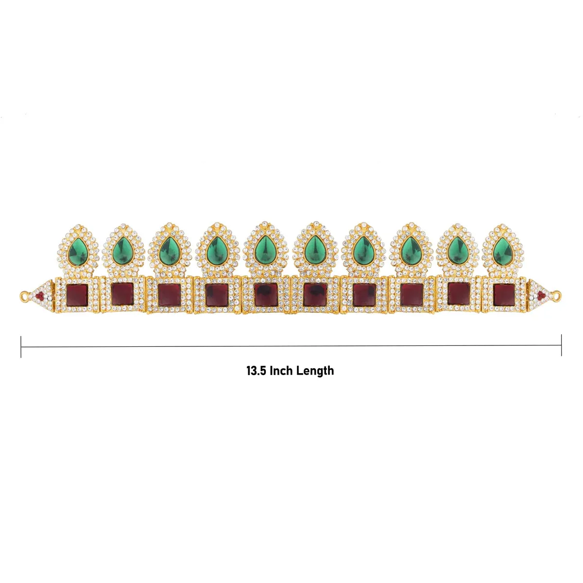 Stone Hip Belt - 13.5 Inches | Ottiyanam/ Waist Belt/ Jewellery for Deity Décor