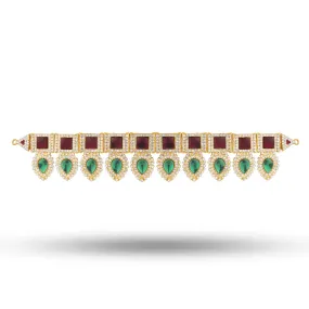 Stone Hip Belt - 13.5 Inches | Ottiyanam/ Waist Belt/ Jewellery for Deity Décor