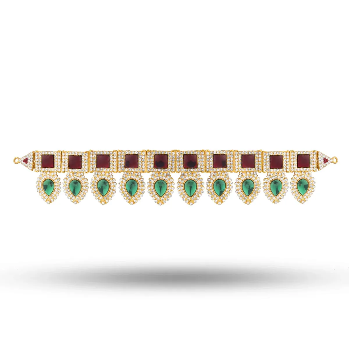 Stone Hip Belt - 13.5 Inches | Ottiyanam/ Waist Belt/ Jewellery for Deity Décor