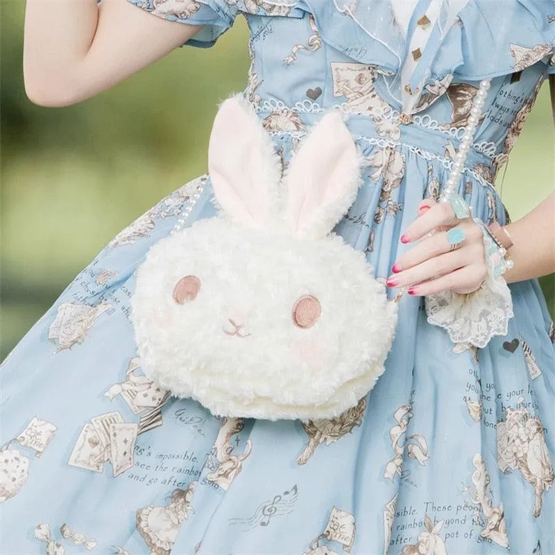 Sweet Mini Crossbody Rabbit Bag Kawaii Academia Y2K Cottagecore Coquette Fairycore Dollette Princesscore