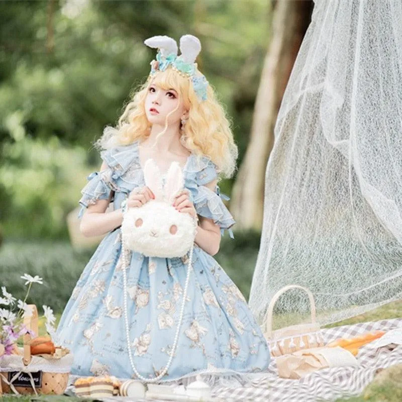 Sweet Mini Crossbody Rabbit Bag Kawaii Academia Y2K Cottagecore Coquette Fairycore Dollette Princesscore