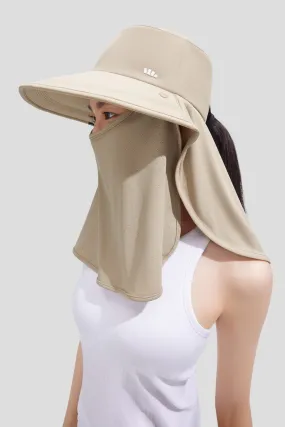 Tanx S24 - Women's Full Coverage Sun Hat with Face Mask UPF50 