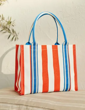 Tilda Canvas Tote Bag-Firecracker/Coastal Blue