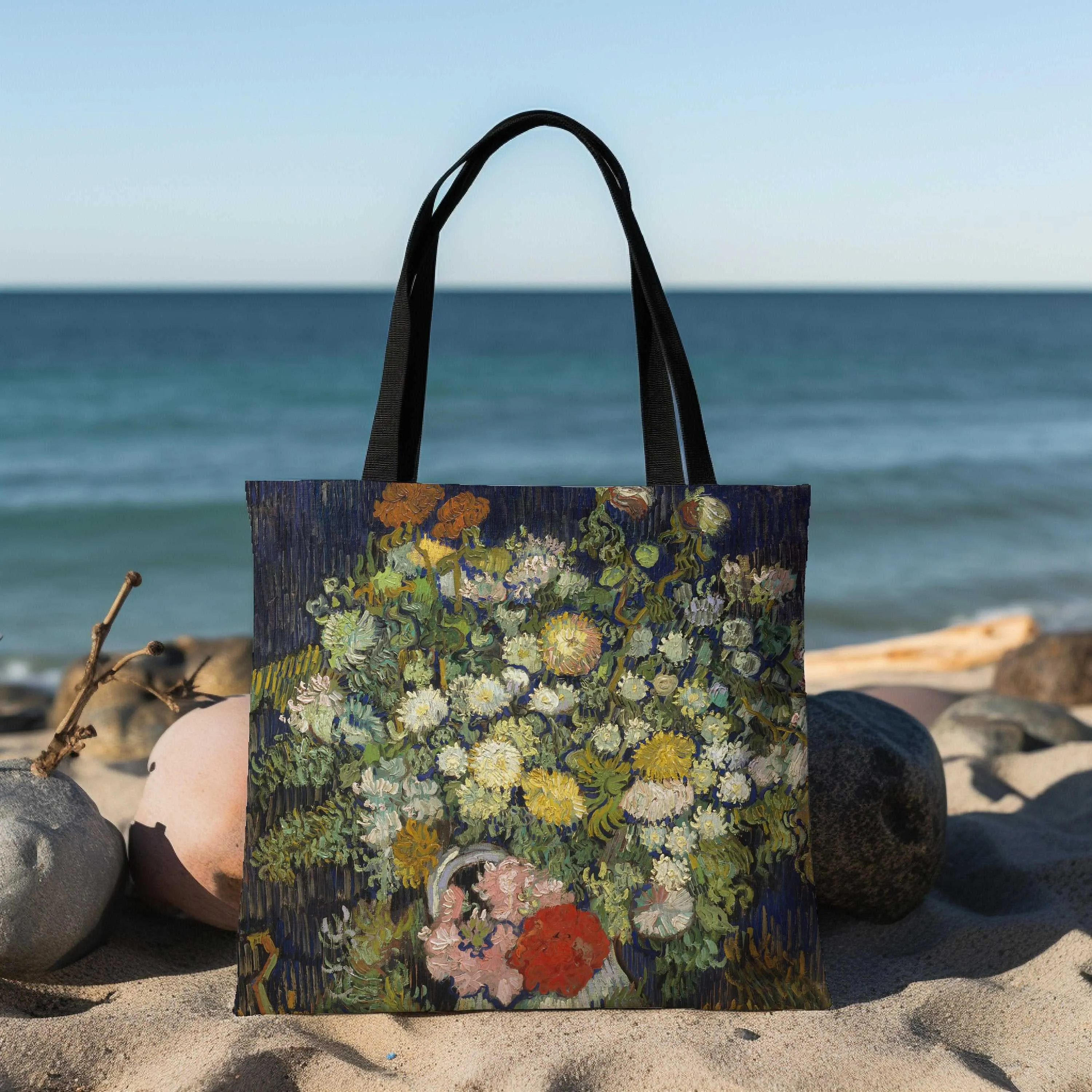 Van Gogh Print Vase of Flowers Canvas Tote Bag