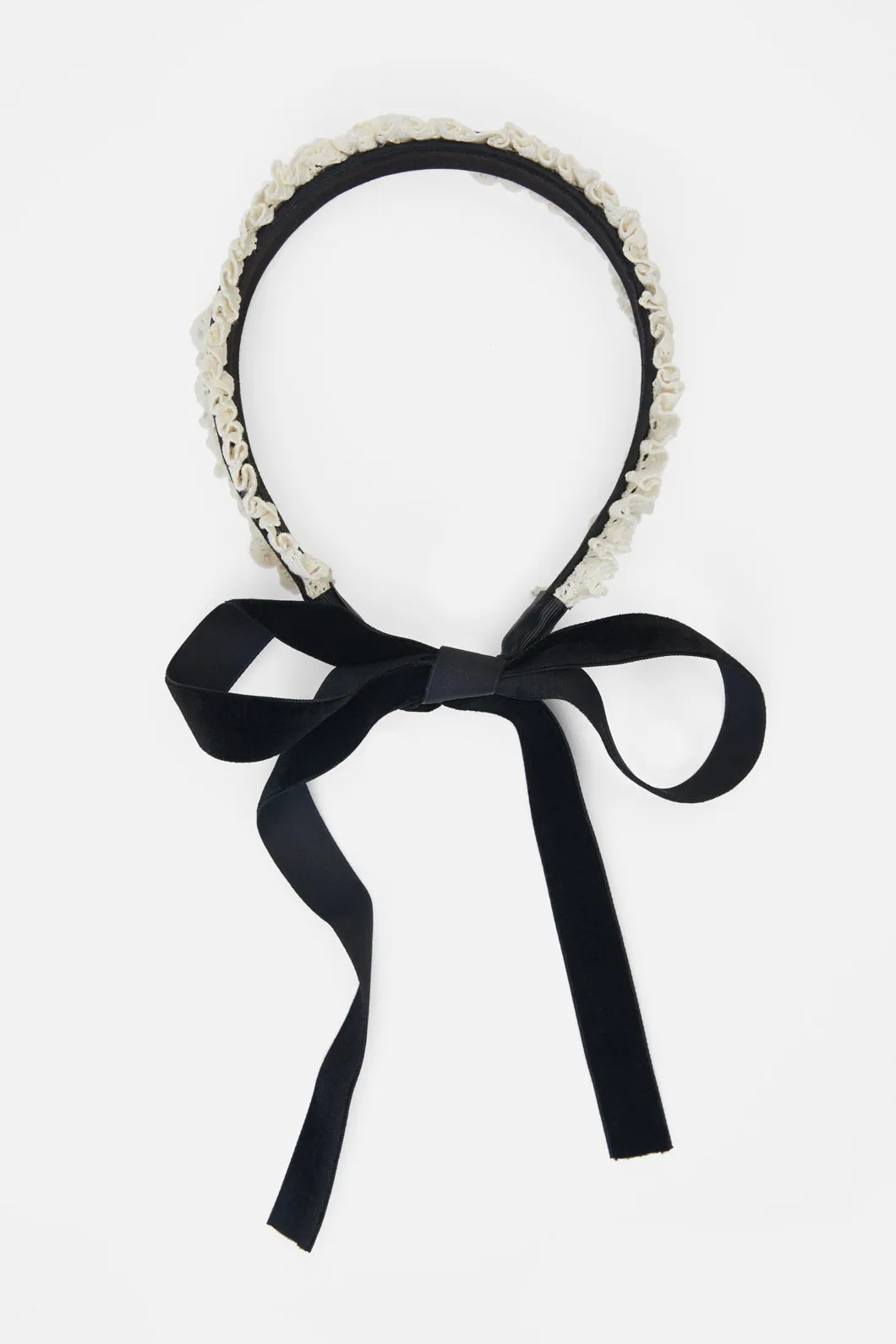 Velvet & Lace Bow Headband