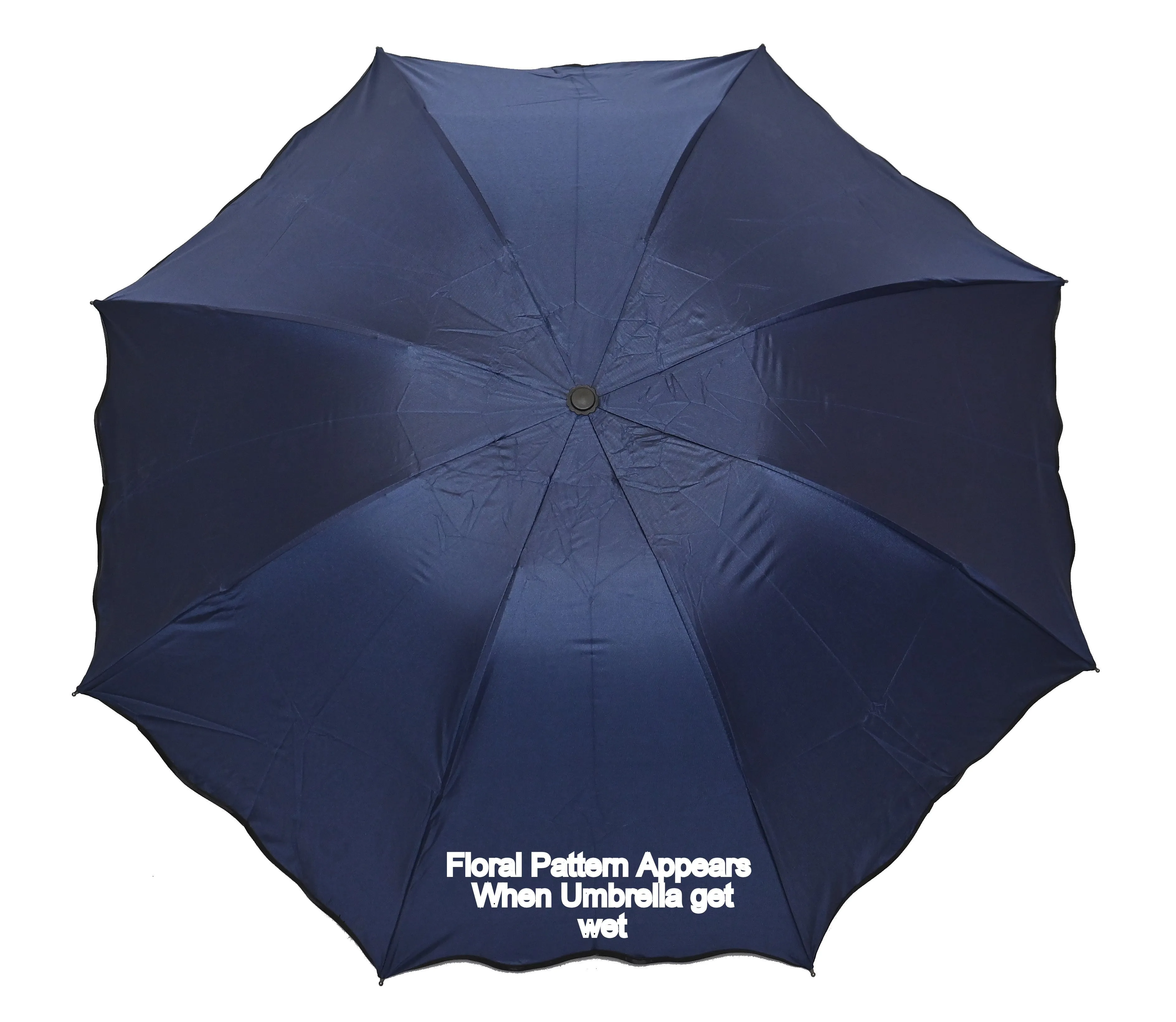 Water Magic Umbrella : 3 Fold Anti UV Protection, Beautiful Wave Design Solid Color Umbrella