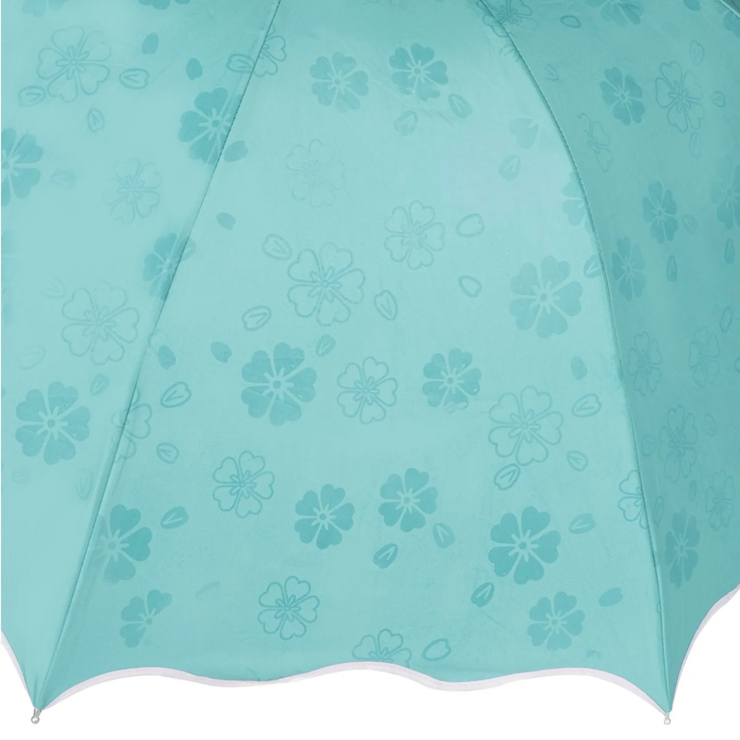 Water Magic Umbrella : 3 Fold Anti UV Protection, Beautiful Wave Design Solid Color Umbrella