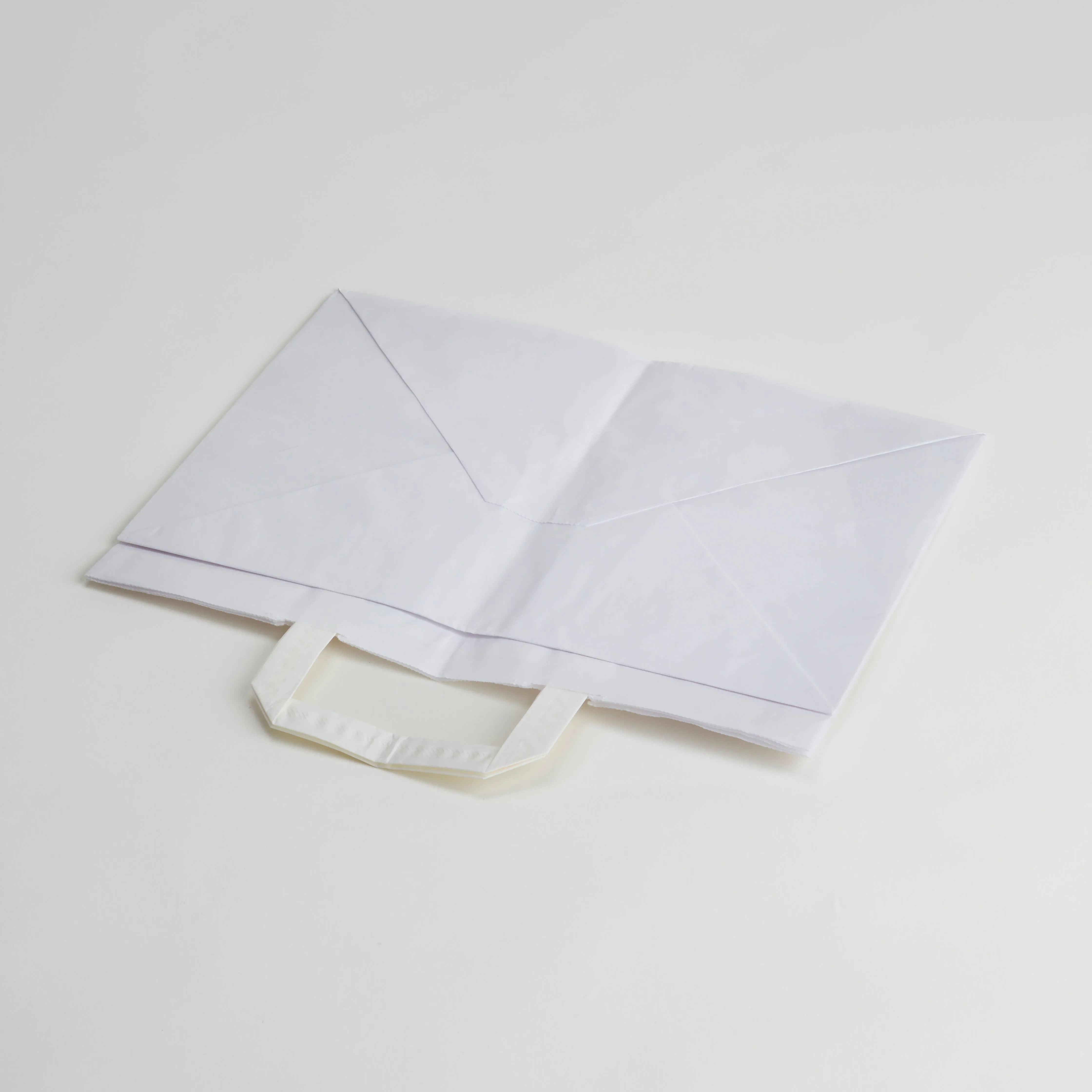 White Patisserie Paper Bags With Flat Handles x250